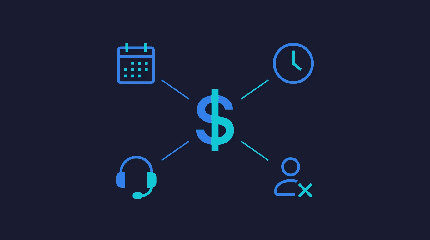 Cost of not testing calculator showing production bug cost breakdown for a 10-person startup with engineering time, customer churn, and opportunity cost