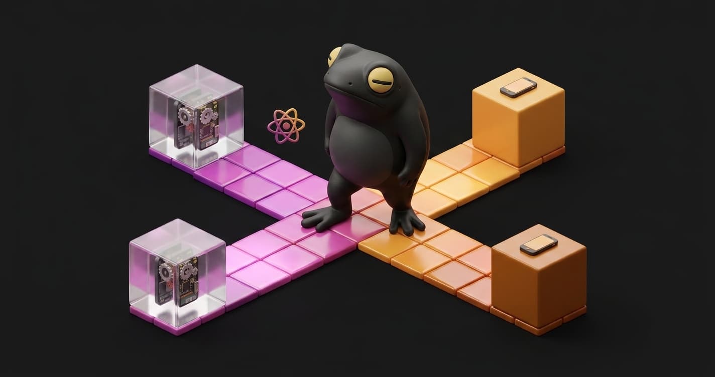 Detox and Appium compared side by side for React Native E2E testing, showing architectural differences between grey-box and black-box mobile test automation