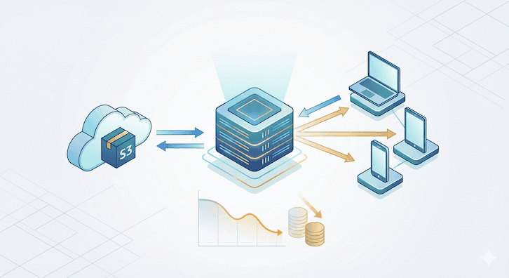 Autonoma S3 egress cost reduction diagram