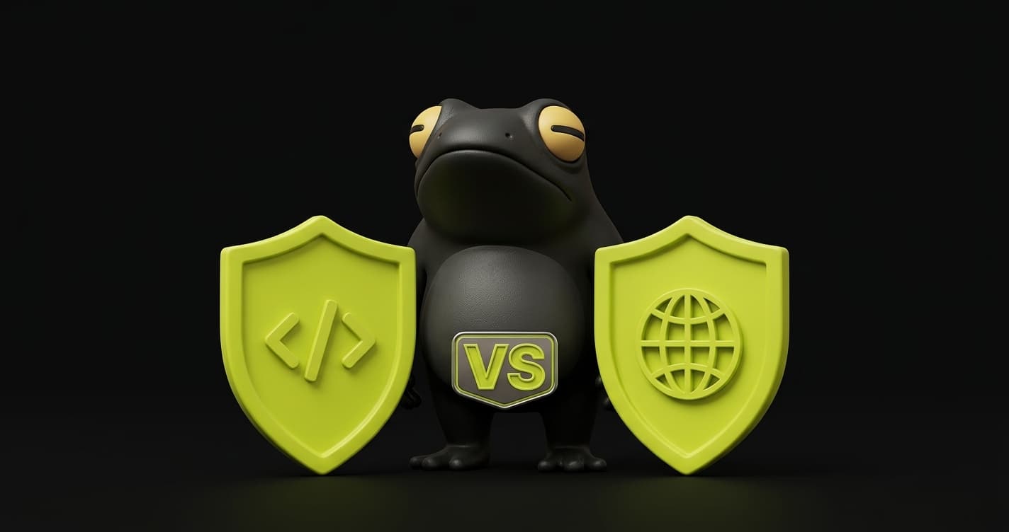 Three-layer security testing diagram showing SAST code scanning, DAST runtime testing, and E2E behavioral testing across a CI/CD pipeline