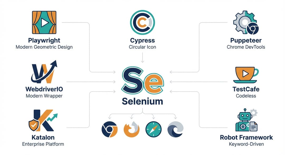 Selenium alternatives comparison showing top test automation frameworks
