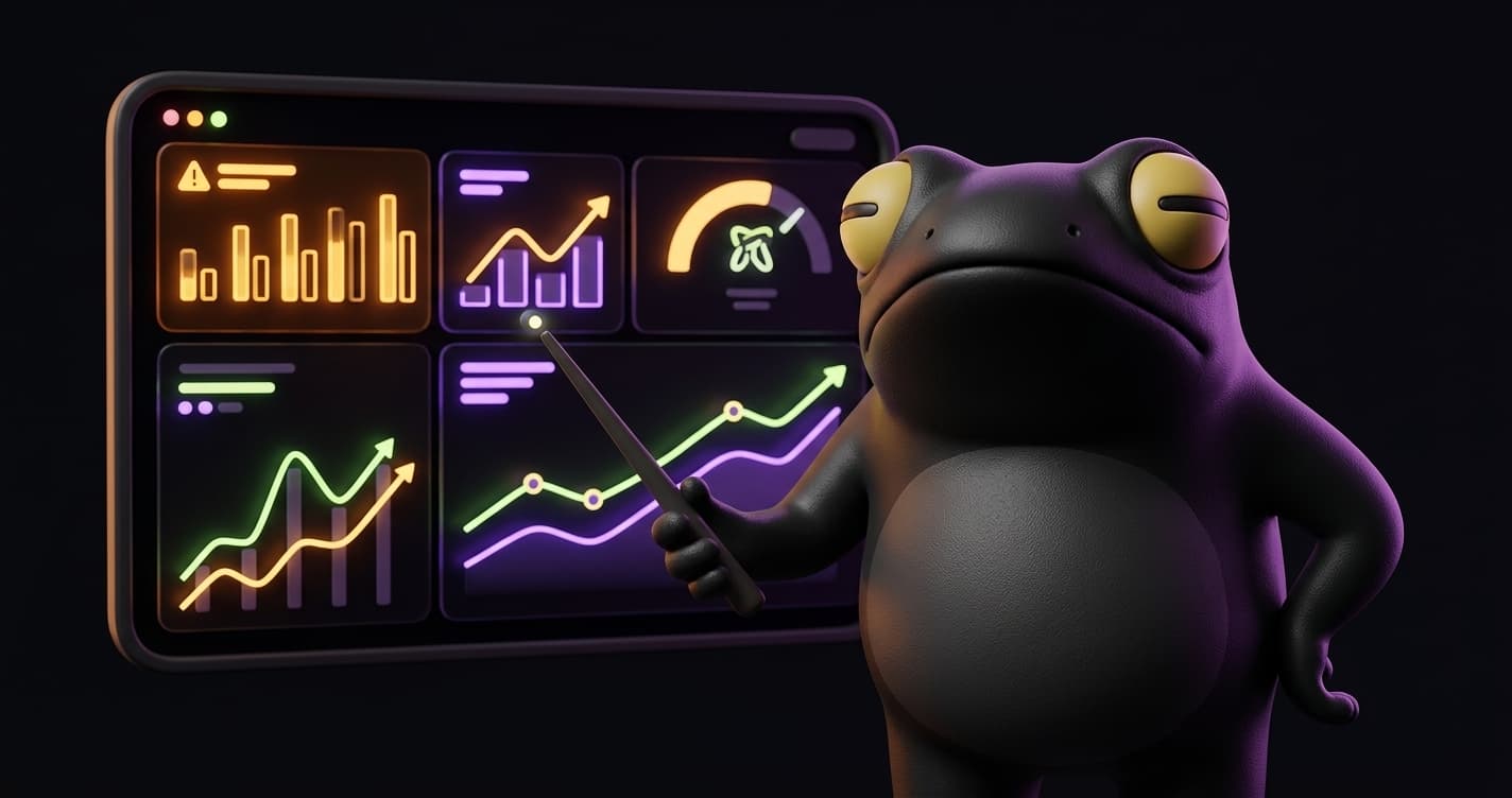 QA metrics dashboard visualization showing release quality signals including defect escape rate, mean-time-to-detect, and test coverage trends for engineering teams