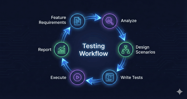 Test planning and organization workflow for software testing