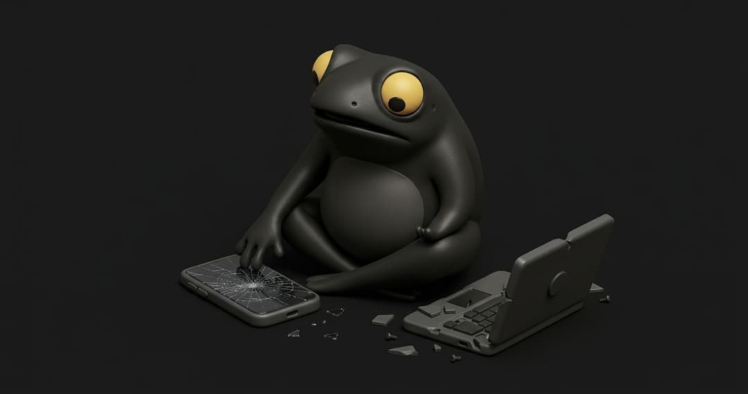 Cracked smartphone with broken app icons scattered around it, illustrating vibe coding failures in production