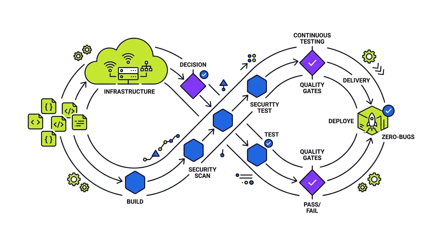 Zero-bugs CI/CD pipeline diagram