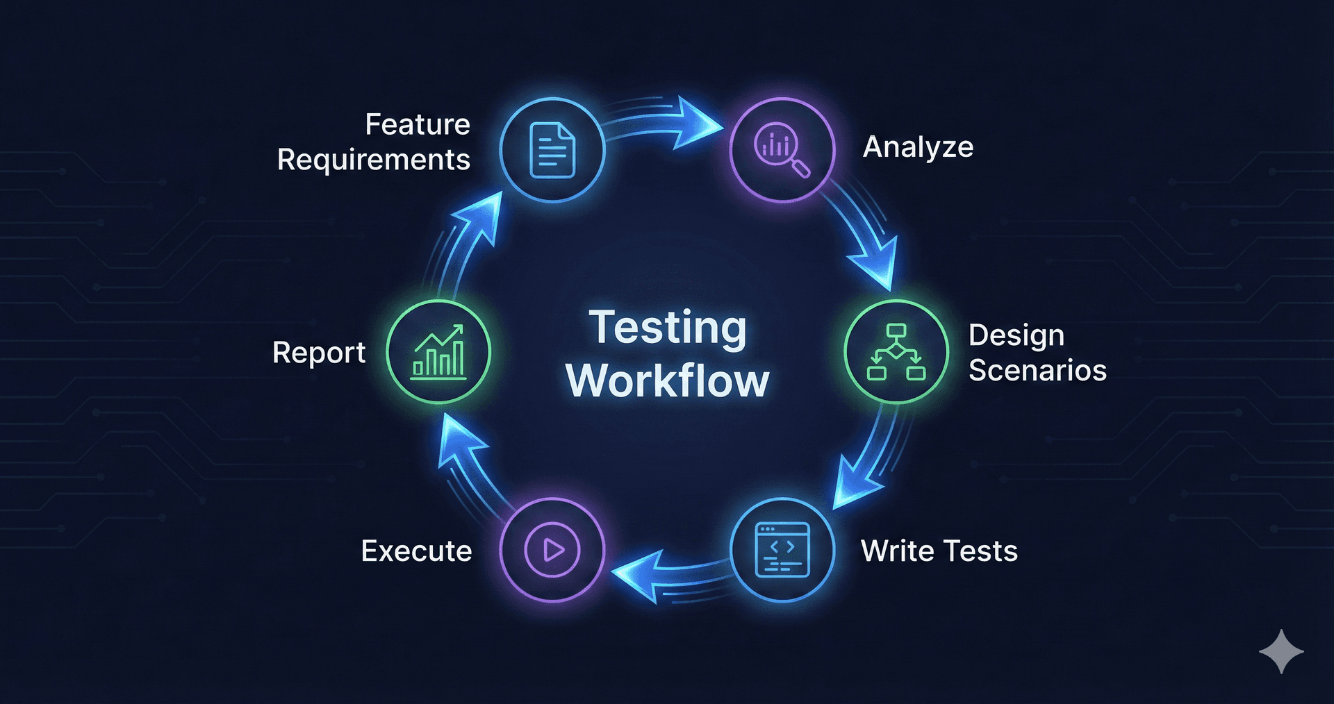 Test planning and organization workflow for software testing