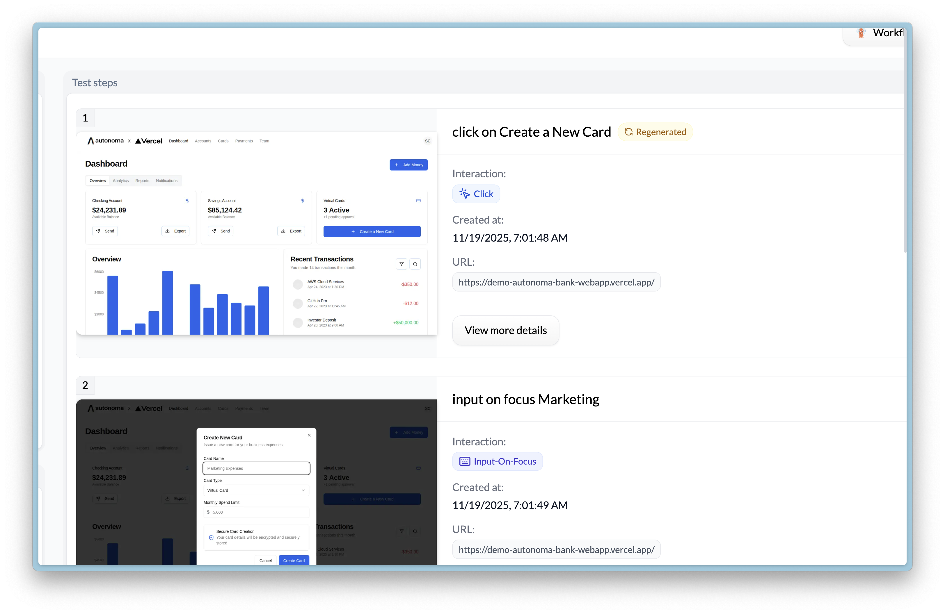 Self-healing demonstration: Side-by-side comparison of Traditional Test vs Autonoma Test when UI changes
