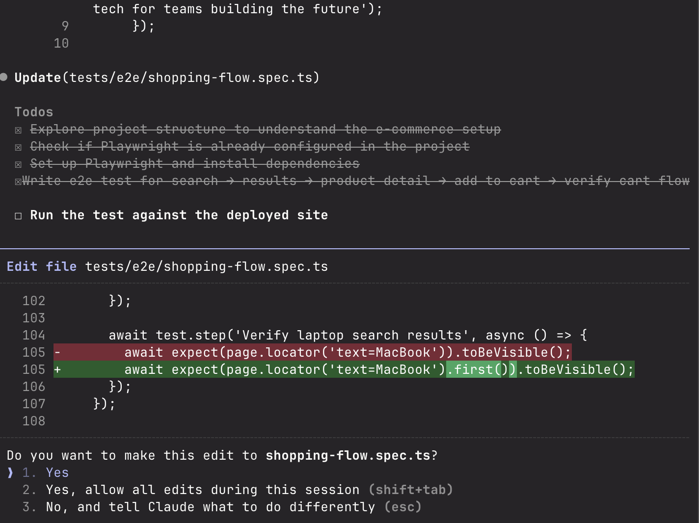 Claude fixing problems automatically