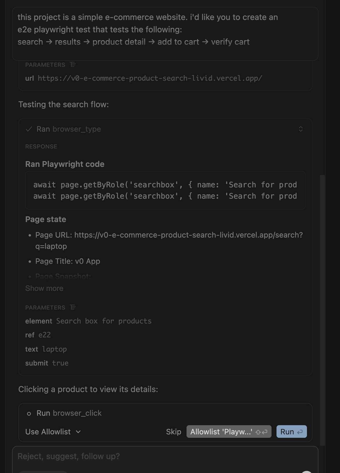 Cursor MCP showing tool usage