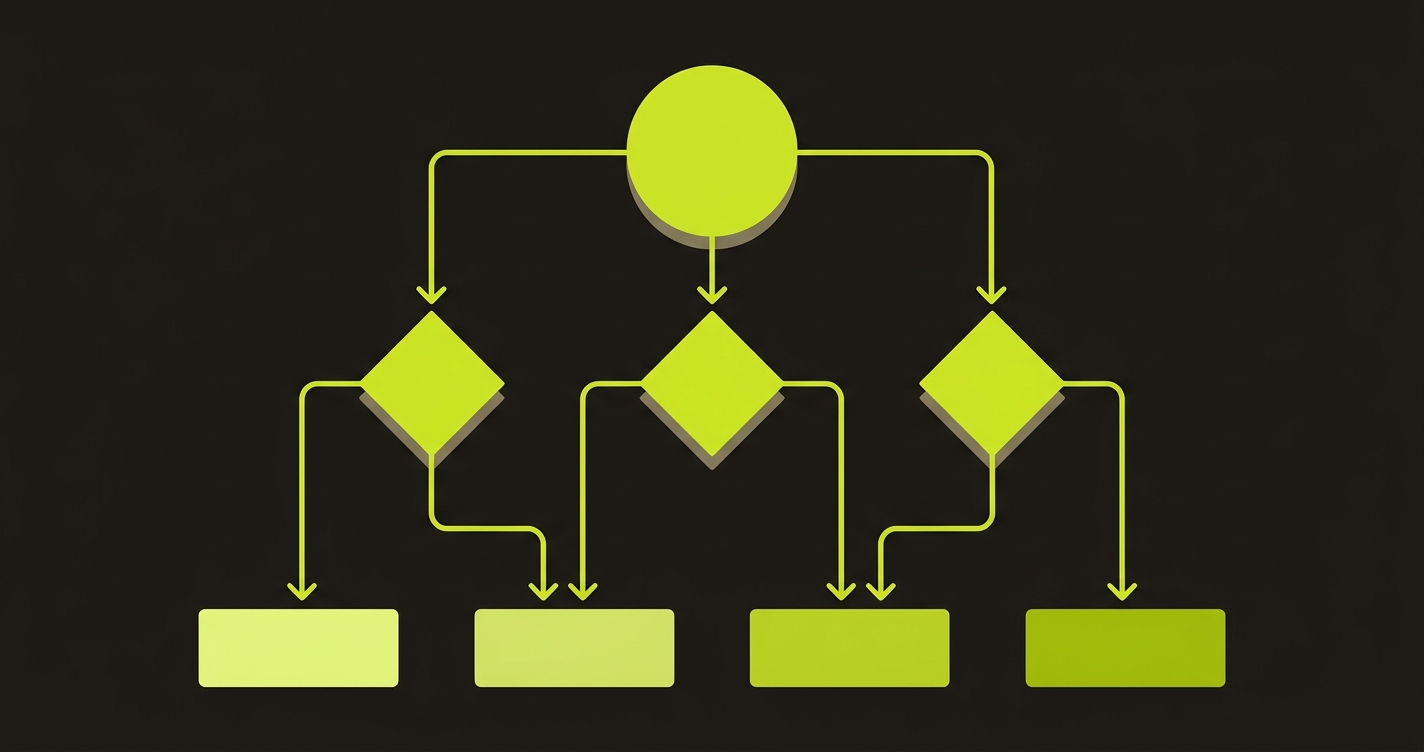 Decision flowchart for choosing between Jest and Vitest based on project type, module system, and target platform