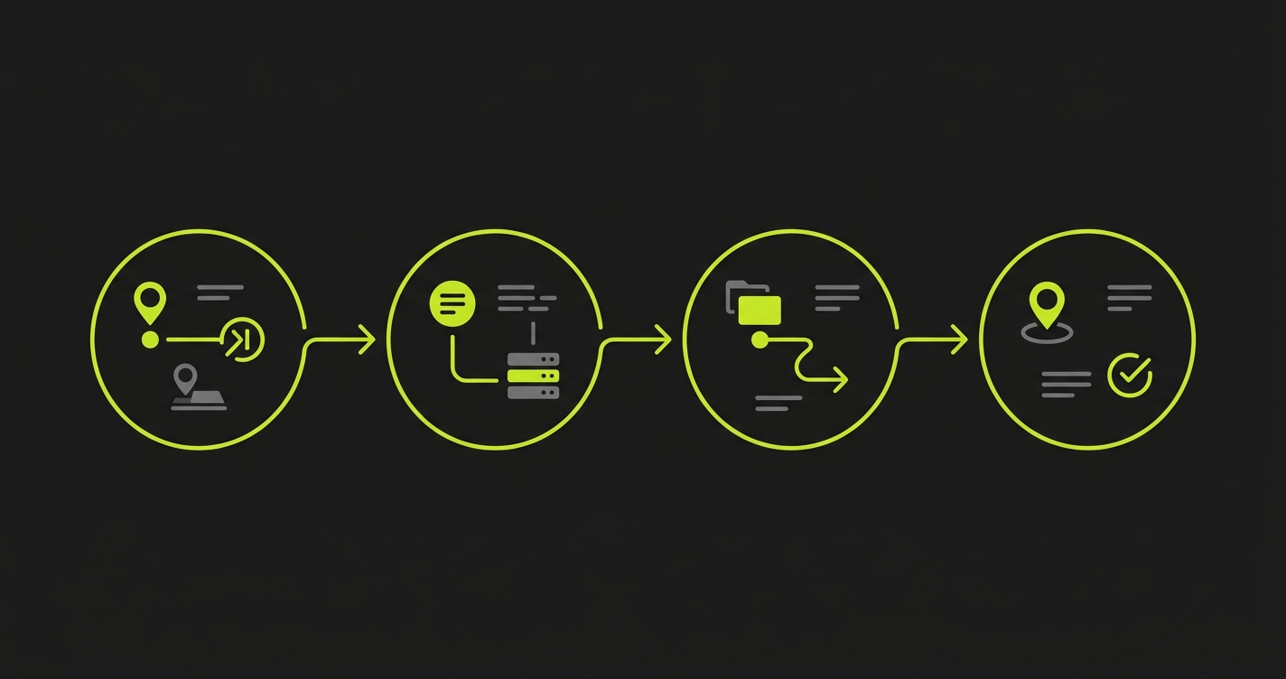 Timeline showing four migration phases from Applitools to Autonoma: connect repo, AI generates tests, validate coverage, go live