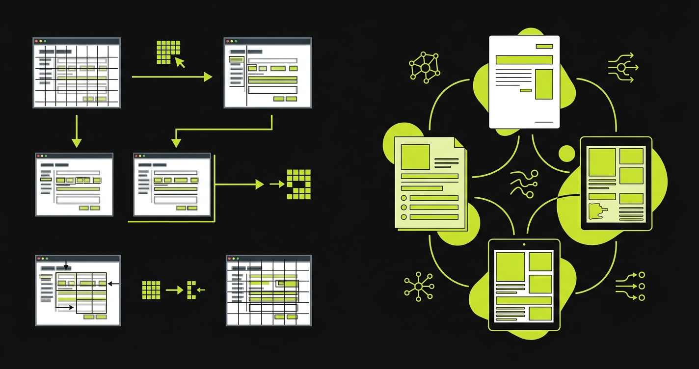 Diagram comparing legacy pixel-matching image recognition approach versus modern LLM vision that understands page semantics