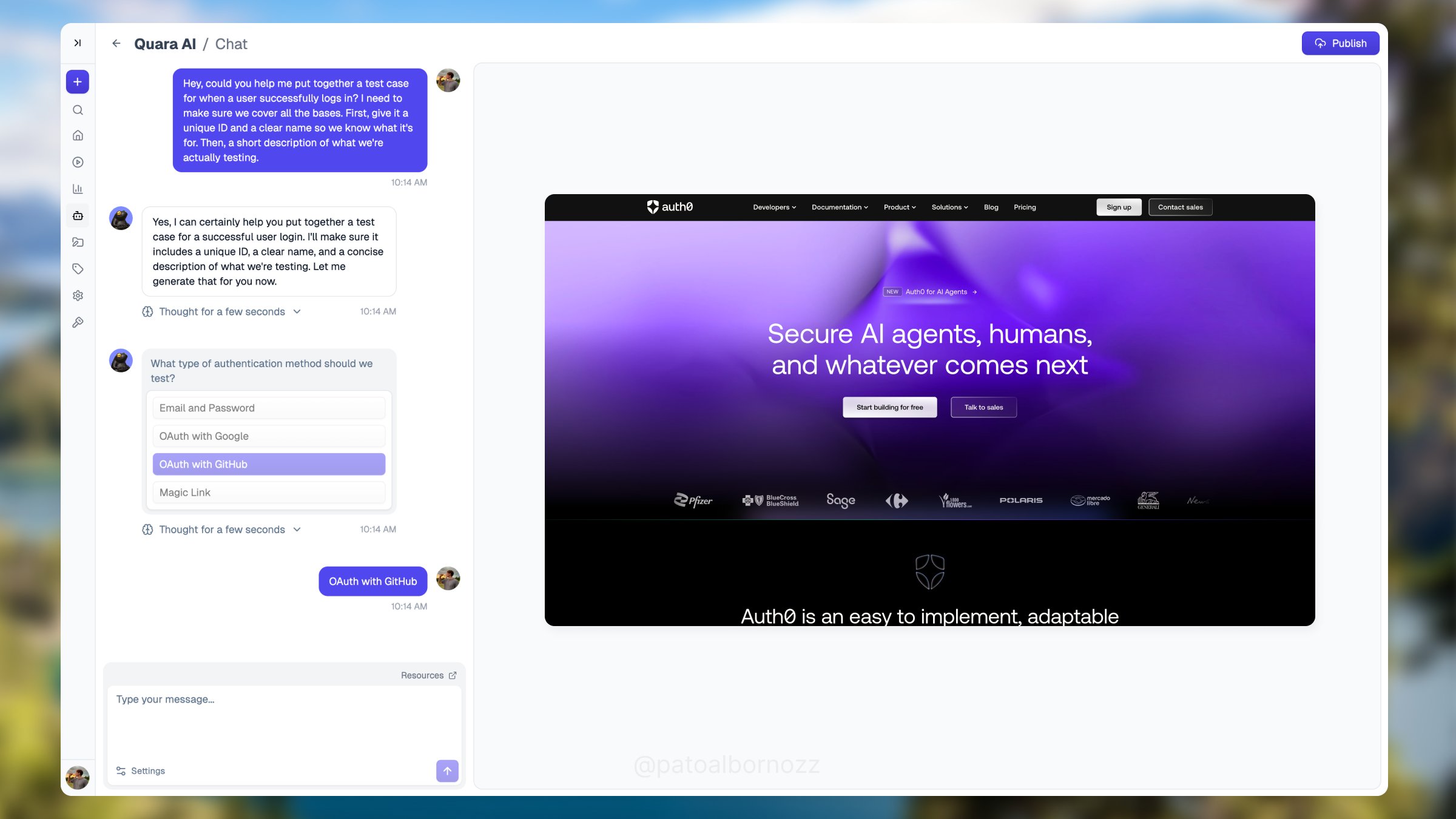 Autonoma AI-powered natural language test interface