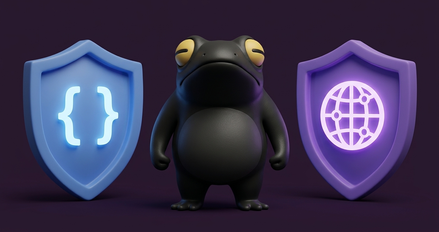 Three-layer security testing diagram showing SAST code scanning, DAST runtime testing, and E2E behavioral testing across a CI/CD pipeline