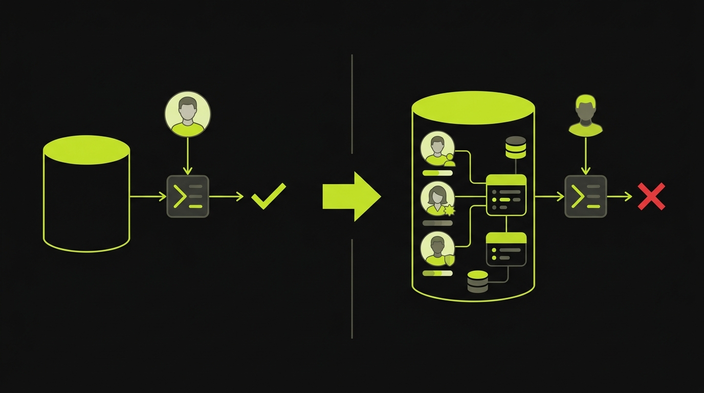 Comparison of test outcomes with empty versus realistic database state showing how fake data hides real bugs